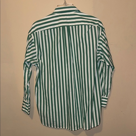 J Crew Women’s Green and White Striped Button down Shirt - Picture 9 of 9